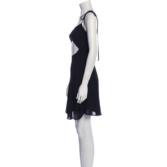 RARE REFORMATION Black cut out Square Neckline Mini Dress Size: Small - Picture 2 of 3